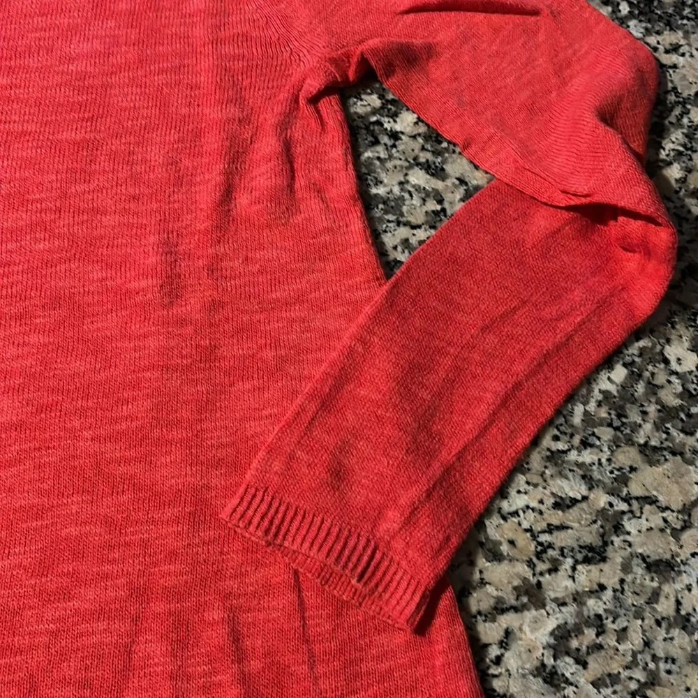 Gap lightweight knitting sweater cotton Sz M heather orange - Picture 7 of 13